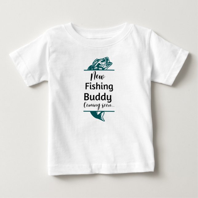 T-shirt Pour Bébé Nouveau pote de pêche bientôt bébé bodysuit (Devant)