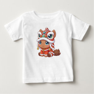 T-shirt Pour Bébé Nouvel An Chinois Cheval 2026