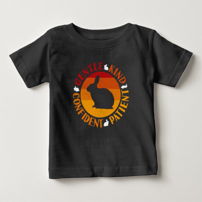 T-shirt Pour Bébé Nouvel An chinois des Traits de lapin (Devant)