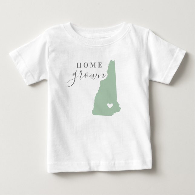 T-shirt Pour Bébé Nouvelle Hampshire Maison cultivée | Etat des coul (Devant)