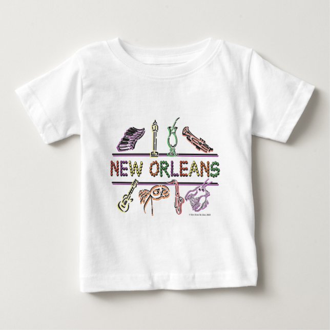 T-shirt Pour Bébé Nouvelle-Orléans-ICONS- copie (Devant)