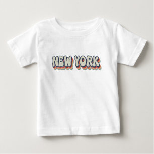 T-shirt Pour Bébé Nouvelle York Rétro Chrome City 80s