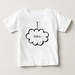 T-shirt Pour Bébé Nuage personnalisé sur une ficelle