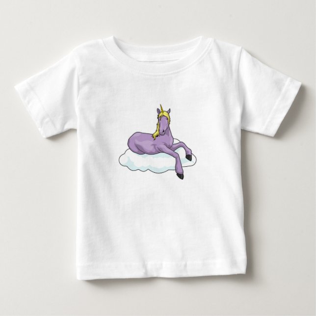 T-shirt Pour Bébé Nuage Unicorn (Devant)