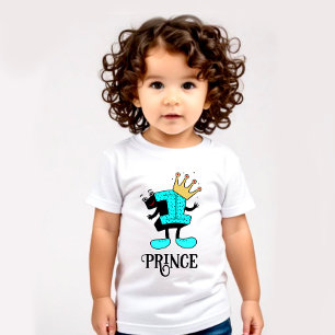T-shirt Pour Bébé Numéro 1 drôle avec couronne