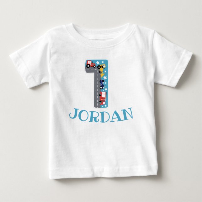 T-shirt Pour Bébé NUMÉRO UN ENFANT 1ER ANNIVERSAIRE T-shirt BÉBÉ (Devant)