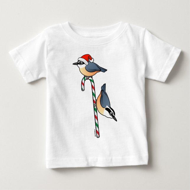 T-shirt Pour Bébé Nuthatch Père Noël (Devant)