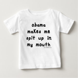 T-shirt Pour Bébé Obama me fait cracher dans la bouche