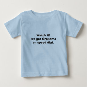 T-shirt Pour Bébé Observez-le ! J'ai la grand-maman sur le cadran de