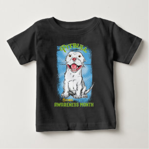 T-shirt Pour Bébé Octobre, Mois de la sensibilisation à Pitbull T-sh