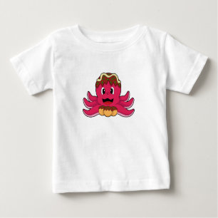 T-shirt Pour Bébé Octopus avec gâteau