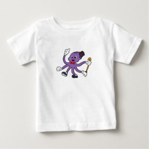 T-shirt Pour Bébé Octopus comme magicien avec Casquette