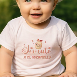 T-shirt Pour Bébé Oeuf Drôle Trop Mignonne Pour Être Écrasé