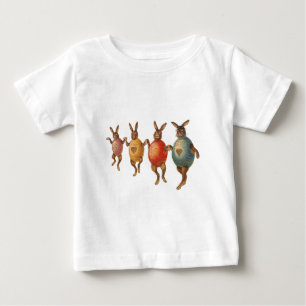 T-shirt Pour Bébé Oeufs dansants lapins de Pâques