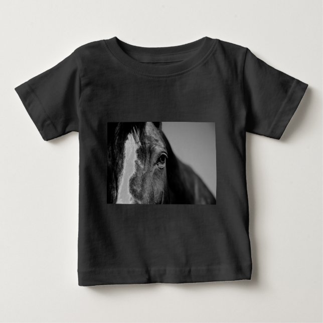 T-shirt Pour Bébé OEuvre d'oeil noir blanc (Devant)