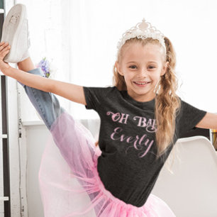 T-shirt Pour Bébé Oh Baby Personnalisé Fille Rose