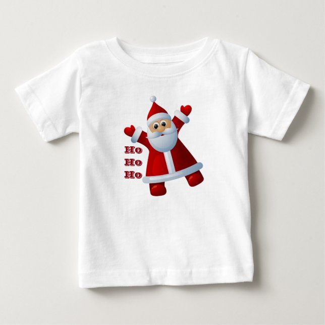 T-shirt Pour Bébé Oh ! Oh ! Oh ! Mare Santa Claus Joyeux Noël (Devant)