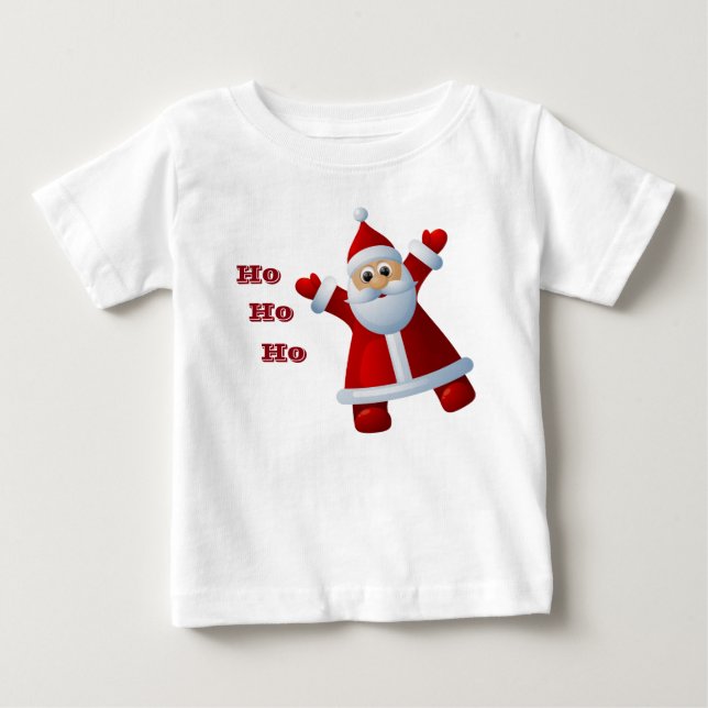 T-shirt Pour Bébé Oh ! Oh ! Oh ! Mare Santa Claus Joyeux Noël (Devant)
