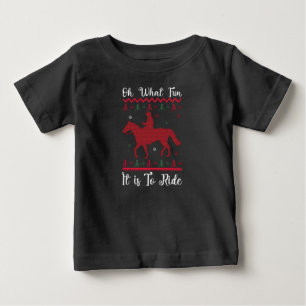 T-shirt Pour Bébé Oh Quelle Joie De Monter À Cheval Noël