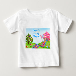 T-shirt Pour Bébé Oh terre et petits gâteaux doux de sucrerie