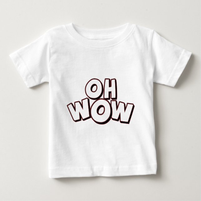 T-shirt Pour Bébé Oh wow (Devant)