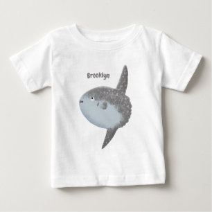 T-shirt Pour Bébé Oiseau de mer mola mola mignonne caricature