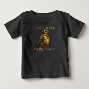 T-shirt Pour Bébé Oiseau du Territoire du Nebraska Le Sturnelle de l