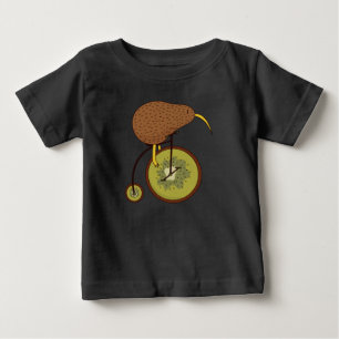 T-shirt Pour Bébé Oiseau Kiwi à Vélo