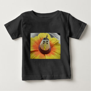 T-shirt Pour Bébé Oiseau sculpté en Tournesol Imprimer
