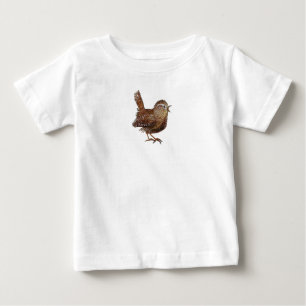 T-shirt Pour Bébé Oiseau Wren (Troglodytes Troglodytes)