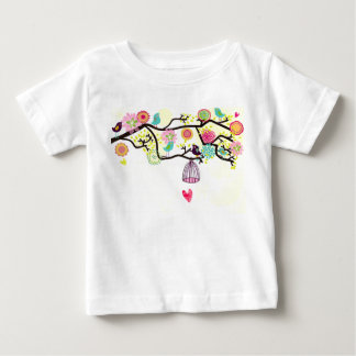 T-shirt Pour Bébé Oiseaux et coeur Tutu Onsie