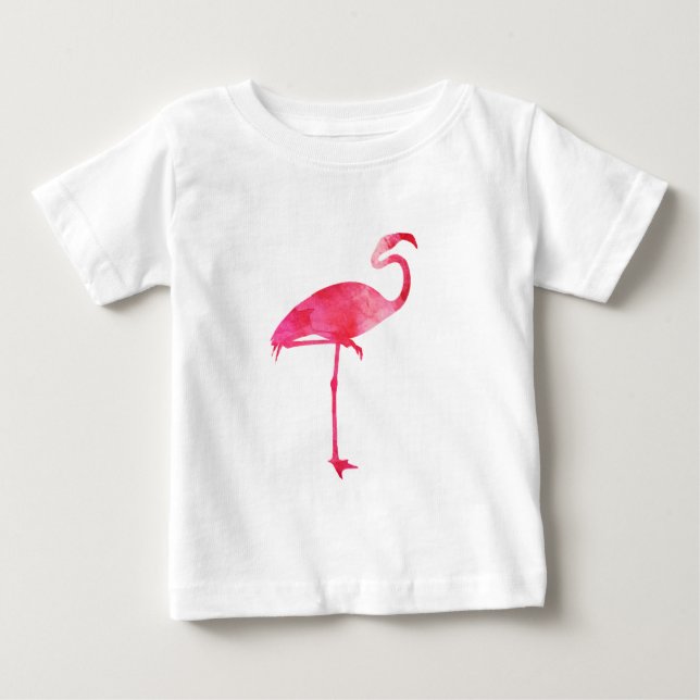 T-shirt Pour Bébé Oiseaux roses de la Floride de silhouette (Devant)