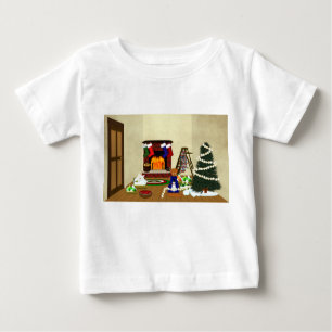 T-shirt Pour Bébé Oliver Décore pour Noël