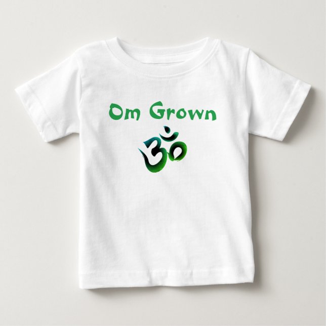 T-shirt Pour Bébé Om Grown Green Baby Tee (Devant)