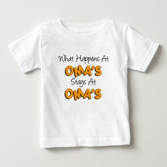 T-shirt Pour Bébé Oma's Stays chez Oma's (Devant)