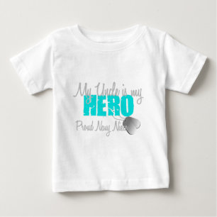 T-shirt Pour Bébé Oncle de héros de nièce de marine