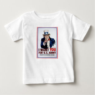T-shirt Pour Bébé Oncle Sam veut que tu