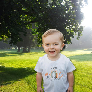 T-shirt Pour Bébé One Happy Boy - Rainbow 1st Birthday Personnalisé