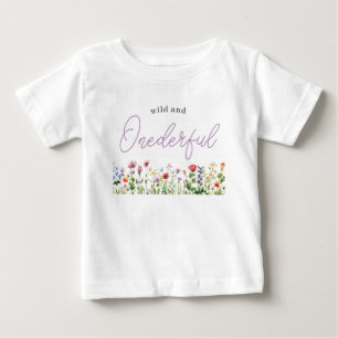 T-shirt Pour Bébé Onederful Wildflower 1er Anniversaire