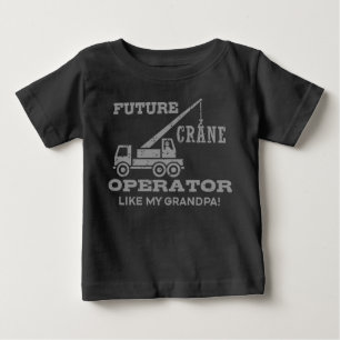 T-shirt Pour Bébé Opérateur De Grue Comme Mon Grand-Père