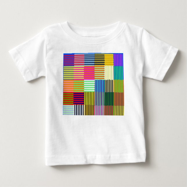 T-shirt Pour Bébé Optique Inspirée de Bauhaus (Devant)