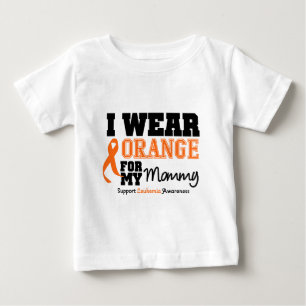 T-shirt Pour Bébé Orange d'usage de la leucémie I pour ma maman