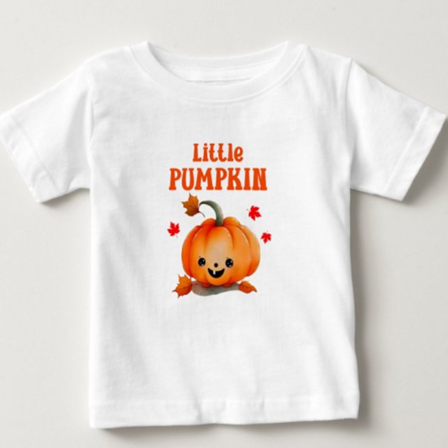 T-shirt Pour Bébé Orange Little Citrouille (Créateur téléchargé)