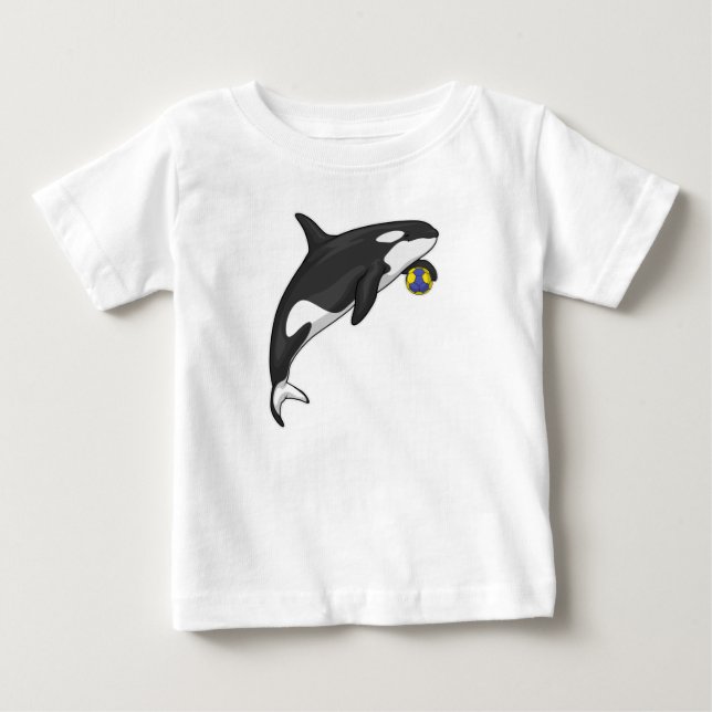 T-shirt Pour Bébé Orca Handball player Handball (Devant)