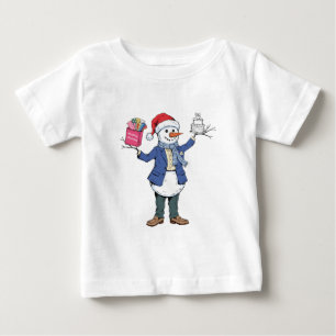 T-shirt Pour Bébé Organisateur d'événement de bonhomme de neige Noël