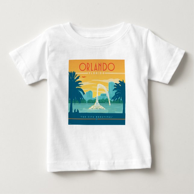 T-shirt Pour Bébé Orlando Floride (Devant)