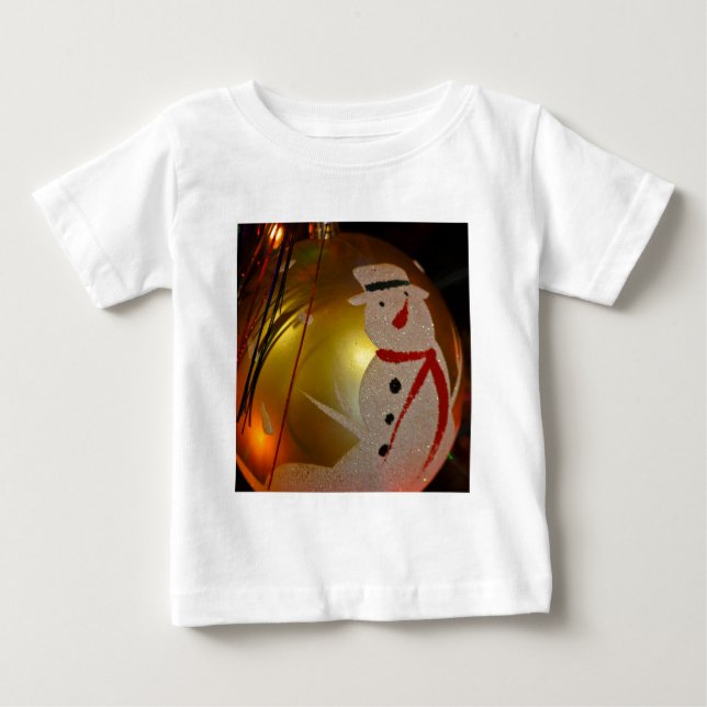 T-shirt Pour Bébé Ornement de neige givrée (Devant)