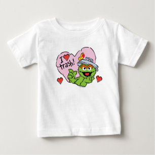 T-shirt Pour Bébé Oscar "I Love Trash" Valentine