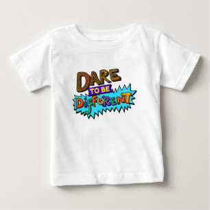 T-shirt Pour Bébé Osez être différent Design de dessin animé coloré