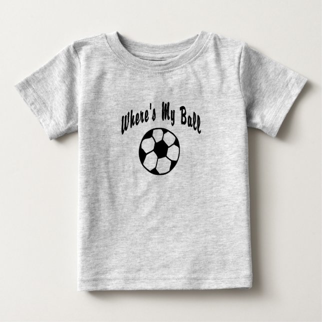 T-shirt Pour Bébé Où est My Soccer Ball ? (Devant)